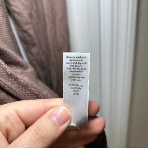 Athleta Brown Knit Open Front Cardigan Women’s XL minimal basic fall cozy career - Picture 5 of 6